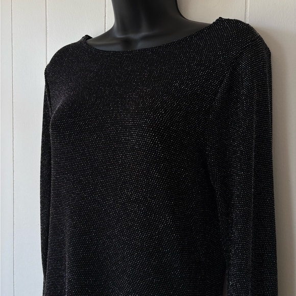 MICHAEL KORS Metallic Cowl-Back Top | Size Medium - Picture 3 of 9